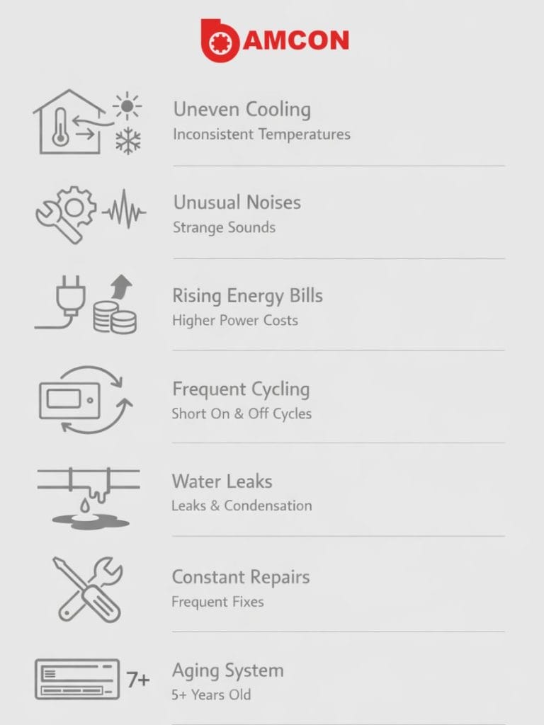 7 Common Signs Your AC System Needs Replacement Parts